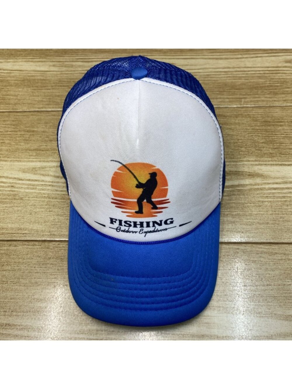 Mens Fishing Snap Back Mesh Cap Adjustable Fishing Hat Outdoor Expeditions